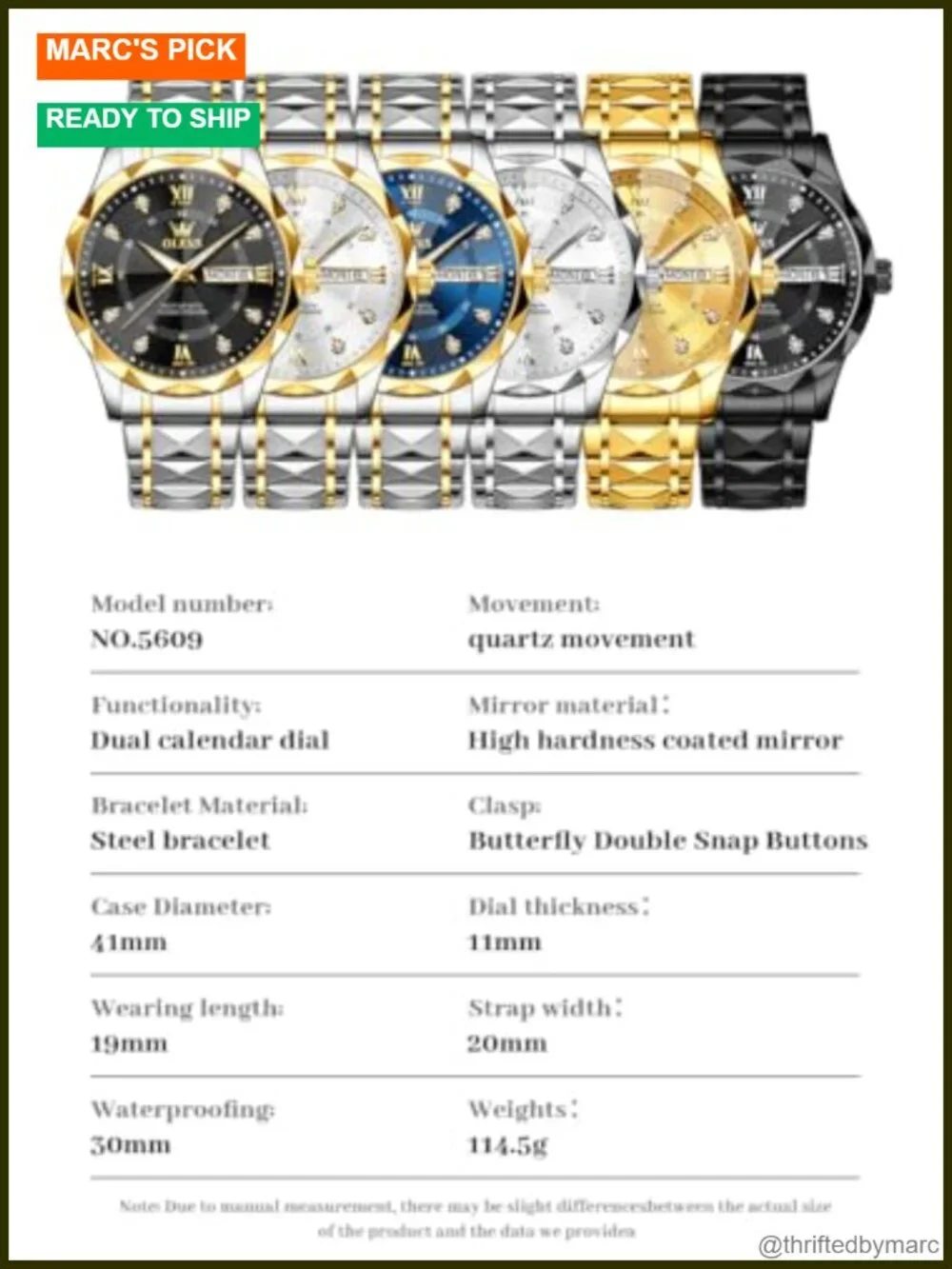 Luxury Diamond Casual Large Dial Stainless Steel Waterproof Business Dress
